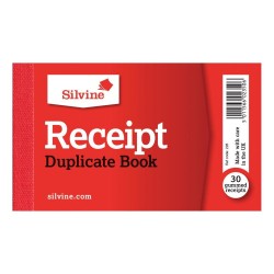 Silvine Cash Receipt Book Duplicate 63mm x 106mm
