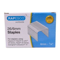 Rapesco Staples 26/6 6mm 5000 Pack
