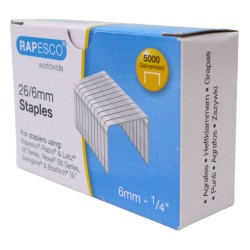 Rapesco Staples 26/6 6mm 5000 Pack