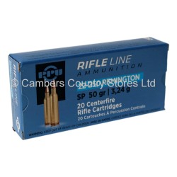 PPU .22.250 Remington 50 Grain 20 Pack