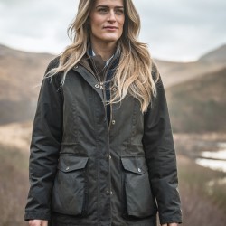 Hoggs Of Fife Ladies Caledonia W/proof Wax Jacket