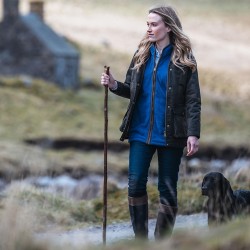 Hoggs Of Fife Ladies Caledonia W/proof Wax Jacket