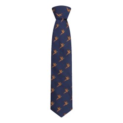Hoggs Of Fife Silk Country Tie Flying Pheasants