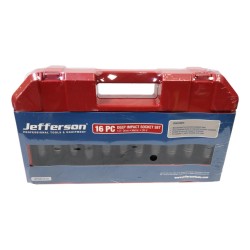 Jefferson Deep Impact Socket Set 1/2" Drive 16 Piece