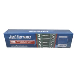 Jefferson Metric Ratchet Spanner Set 12pc 8-19mm