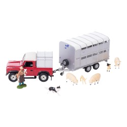 Britains Land Rover & Livestock Trailer Set