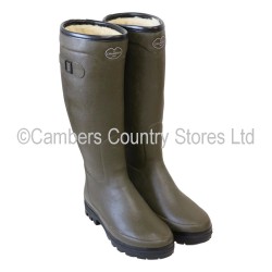 le chameau country wool lined women's wellington boots