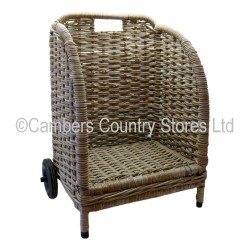 Glenweave H195 Open Log Storage Basket On Wheels