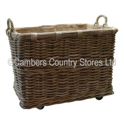 Glenweave HCP238 Rectangle Basket With Wheels & Liner