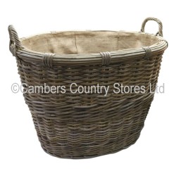 Glenweave HCP240 Oval Basket With Ear Handles & Liner
