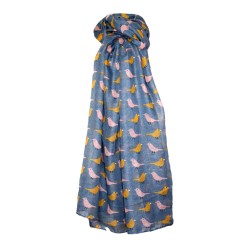Lua Scarf Birdies Dusky Blue