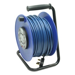 Masterplug Extension Lead Cable Reel 4 Gang 240v 50m