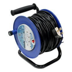 Masterplug Extension Lead Cable Reel 4 Gang 240v 30m