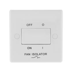 BG Rounded Edge Switch Triple Pole Fan Isolator