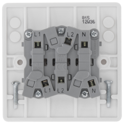 BG Rounded Edge Switch Triple Pole Fan Isolator