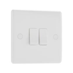BG Rounded Edge Switch 2 Gang 2 Way