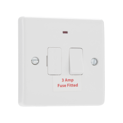 BG Rounded Edge Switch Fused Indicator Flex Outlet