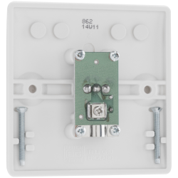 BG Rounded Edge Outlet 1 Gang Co-Axial Socket Iso