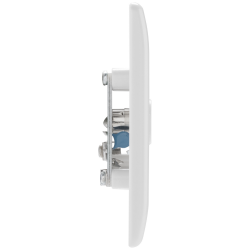 BG Rounded Edge Outlet 1 Gang Co-Axial Socket Iso