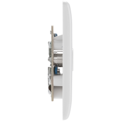 BG Rounded Edge Outlet 2 Gang Co-Axial Socket Iso