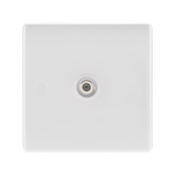 BG Rounded Edge Outlet 1 Gang Satellite Socket