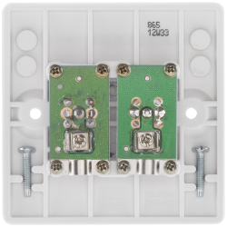 BG Rounded Edge Outlet 2 Gang Co-Ax Satellite Socket