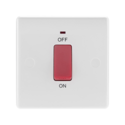 BG Rounded Edge Double Pole Cooker Switch & Indicator SP