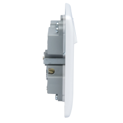 BG Rounded Edge Switched Socket 1 Gang With 2 USB 13A