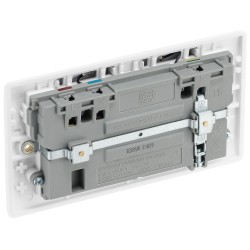 BG Rounded Edge Switched Socket 2 Gang With Wi-Fi Ext