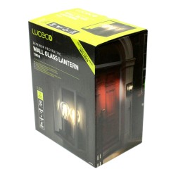 Luceco Azurar Exterior Wall LED Lantern Light Twin Black