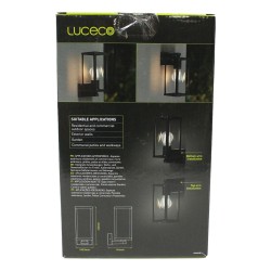 Luceco Azurar Exterior Wall LED Light Single Black