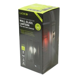 Luceco Azurar Exterior Wall LED Light Single & PIR Black