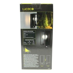 Luceco Azurar Exterior Wall LED Light Single & PIR Black