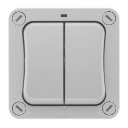 BG Weatherproof Switch 20A 2 Way Double IP66