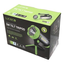 Luceco Rechargeable LED Tilt Tripod Torch With Powerbank