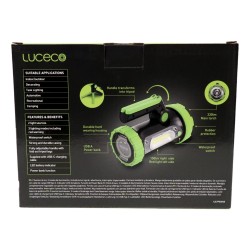 Luceco Rechargeable LED Tilt Tripod Torch With Powerbank