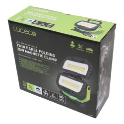 Luceco Rechargeable LED Twin Panel Folding Work Light