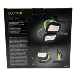 Luceco Rechargeable LED Twin Panel Folding Work Light