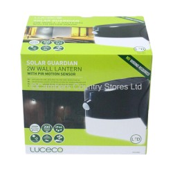Luceco LED Solar Guardian Wall Light With PIR 2w
