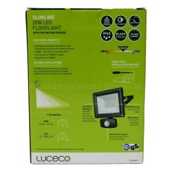 Luceco ECO LED Slimline Floodlight 20w With PIR