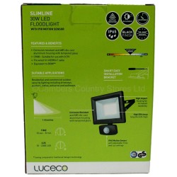 Luceco ECO LED Slimline Floodlight 30w With PIR