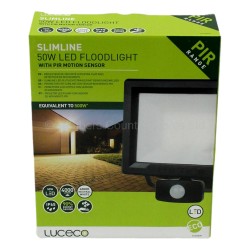 Luceco ECO LED Slimline Floodlight 50w With PIR