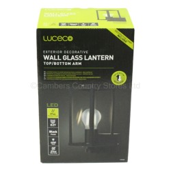 Luceco Azurar Exterior Wall LED Light Single Black
