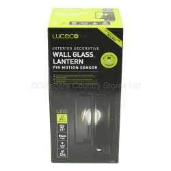 Luceco Azurar Exterior Wall LED Light Single & PIR Black