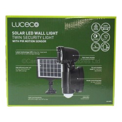 Luceco LED Solar Twin Wall Security Light With PIR