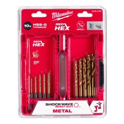 Milwaukee Shockwave Red Hex Impact Driver Bit Set 10 Pcs