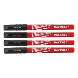Milwaukee Inkzall Jobsite Pens 4 Pack Black