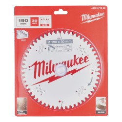Milwaukee Circular Saw Blade 190mm Aluminum
