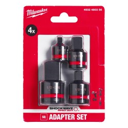 Milwaukee Shockwave 1/2" Socket Adaptor Set 4 Piece