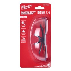 Milwaukee Clear Safety Glasses +1 Magnified